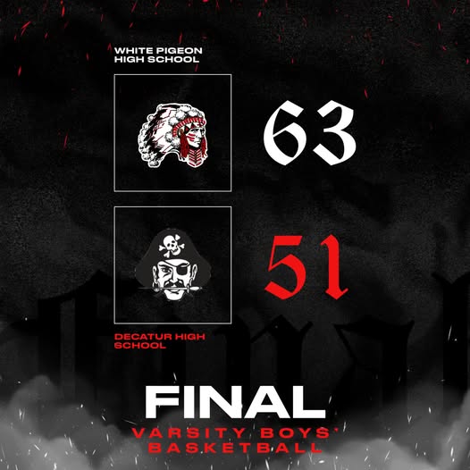 White Pigeon boys beats Decatur 63-51 for first win